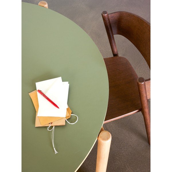 Kulatý jídelní stůl z dubového dřeva ø 115 cm Oblique – Hübsch-image-1