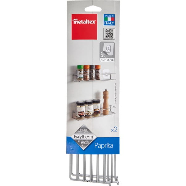 Sada 2 nástěnných poliček na koření Metaltex-image-1