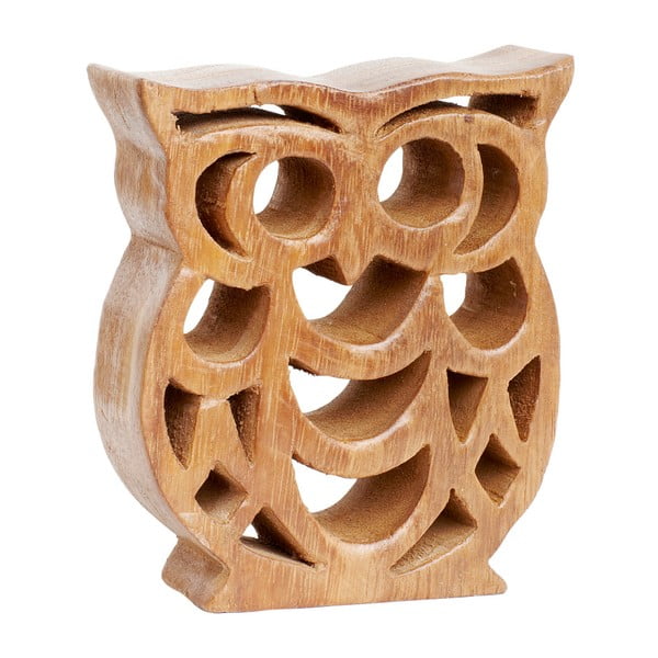 Dekorativní dřevěná soška Hübsch Owl