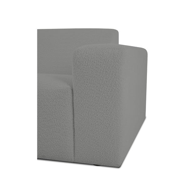 Šedý modul pohovky z textilie bouclé (pravý roh) Roxy – Scandic-image-3
