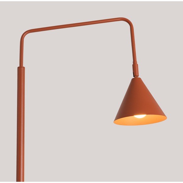 Ocelová stojací lampa s ohybatelnou konstrukcí v cihlové barvě (výška 165 cm) Zylo – Sollux-image-3