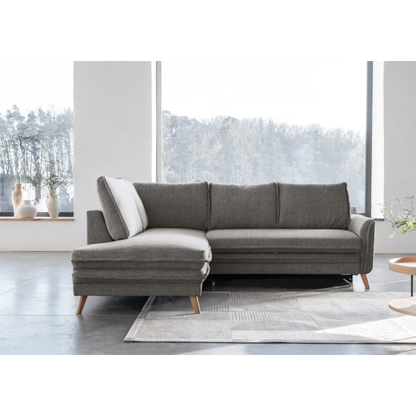 Šedá rozkládací rohová pohovka (levý roh) Charming Charlie – Miuform-image-1