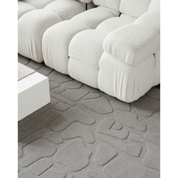 Šedý vlněný koberec 160x230 cm Morphic Dunes – Agnella-image-4