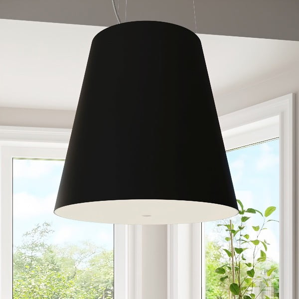 Černé závěsné svítidlo se skleněným stínidlem ø 50 cm Tresco – Sollux-image-3