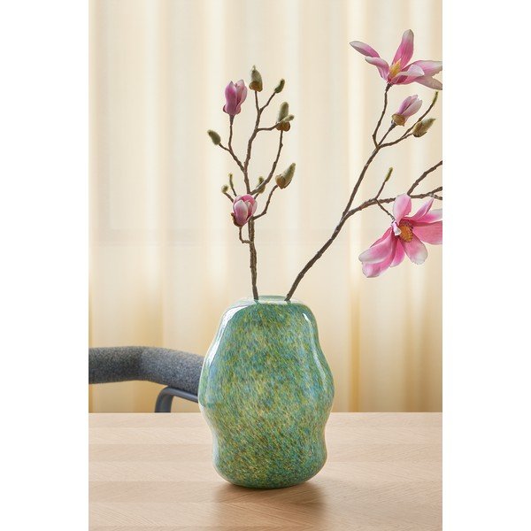 Zelená skleněná ručně vyrobená váza (výška 29 cm) Miro – Hübsch-image-2