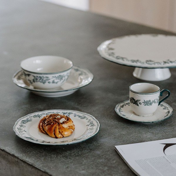 Zelená/slonovinová porcelánová miska Cyril – S|P Collection-image-1