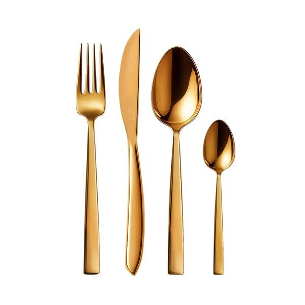 Nerezový příbor 24 ks ve zlaté barvě Gold – Orion
