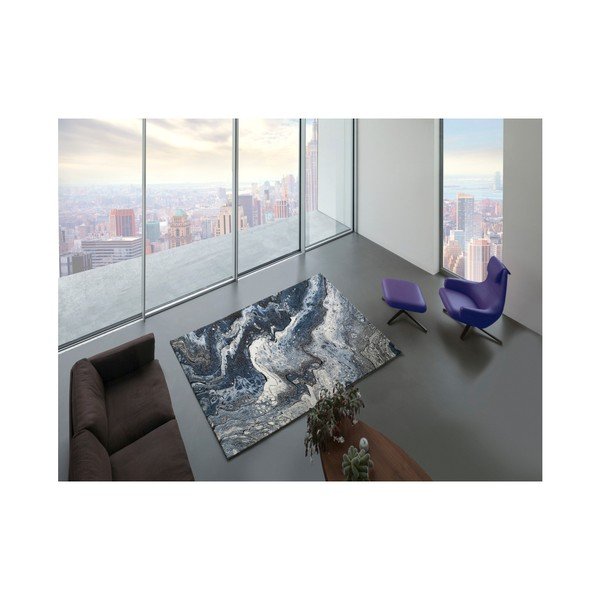 Tmavě modrý koberec Universal Kael Malo, 160 x 230 cm-image-1