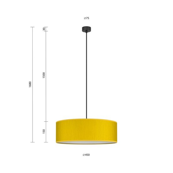 Žluté závěsné svítidlo Sotto Luce Doce XL, ⌀ 45 cm-image-4