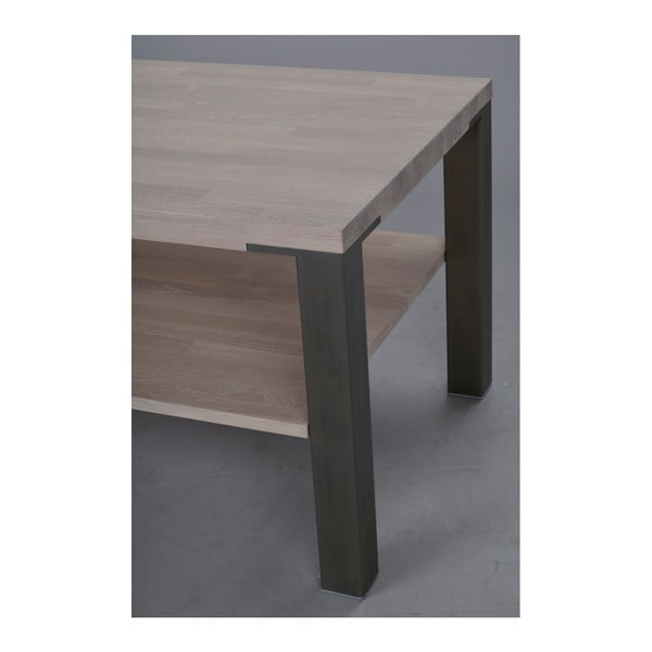 Dubový konferenční stolek s ocelovými nohami Folke Typhon, délka 120 cm-image-1