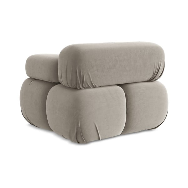 Béžový sametový modul pohovky (pravý roh) Lokua – Makamii-image-4