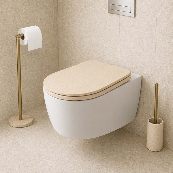 Béžový kovový stojan na toaletní papír Oria – douceur d'intérieur-image-1