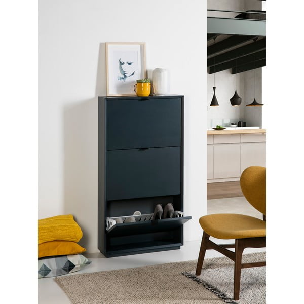 Petrolejově modrý botník se 3 zásuvkami Marckeric Luka-image-4