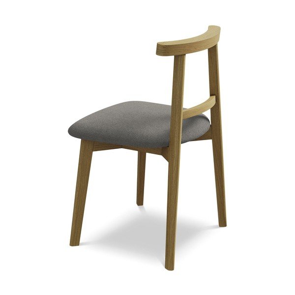 Šedá jídelní židle z masivního dřeva Ohelo – Makamii-image-3