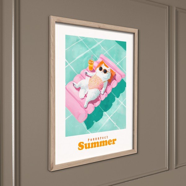 Tištěný obraz s rámem 30x40 cm Purrrfect – Styler-image-3