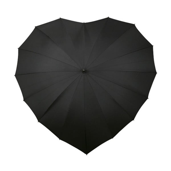 Černý deštník Ambiance Black Heart