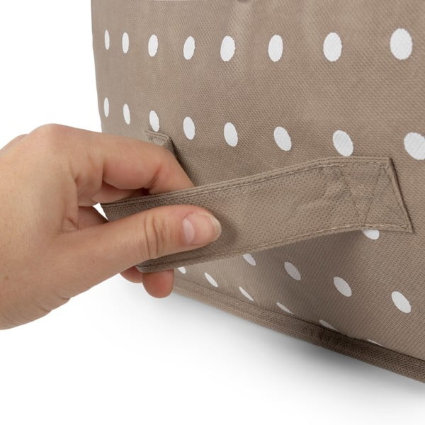 Malý béžový box na uložení oblečení Compactor Dots-image-3
