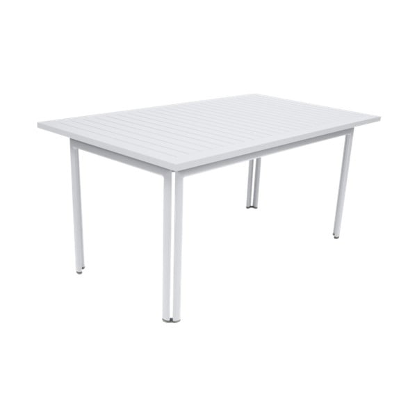 Bílý zahradní kovový jídelní stůl Fermob Costa, 160 x 80 cm