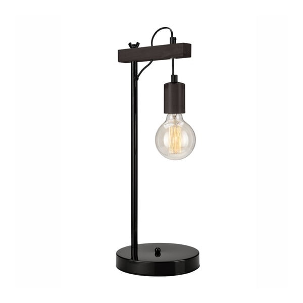 Černá stolní lampa, výška 56 cm Leon – LAMKUR