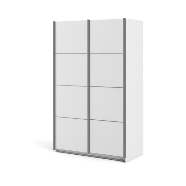 Bílá šatní skříň s posuvnými dveřmi 122x202 cm Verona - Tvilum-image-2