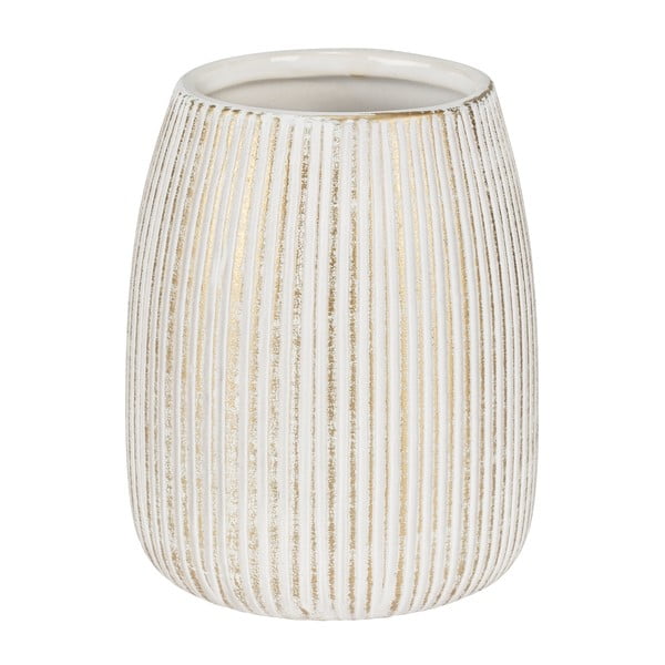 Bílý/ve zlaté barvě keramický kelímek na zubní kartáčky Pascoli – Wenko