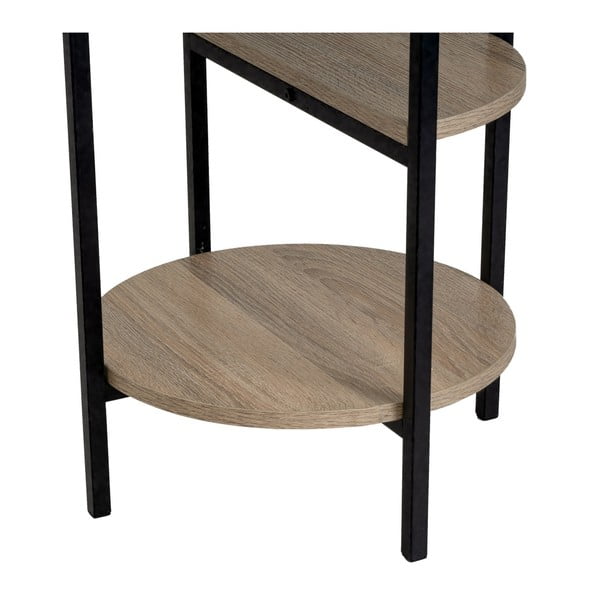 Regál v černo-přírodní barvě v dekoru dubu 40x80 cm – Casa Selección-image-2