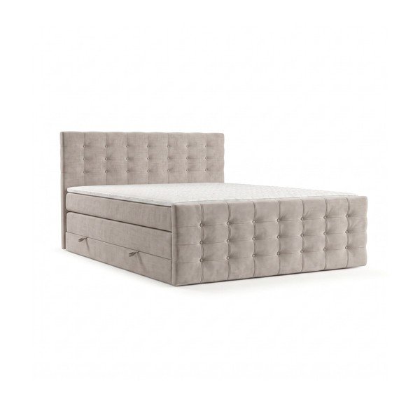 Béžová boxspring postel s úložným prostorem 160x200 cm Blend – Maison de Rêve