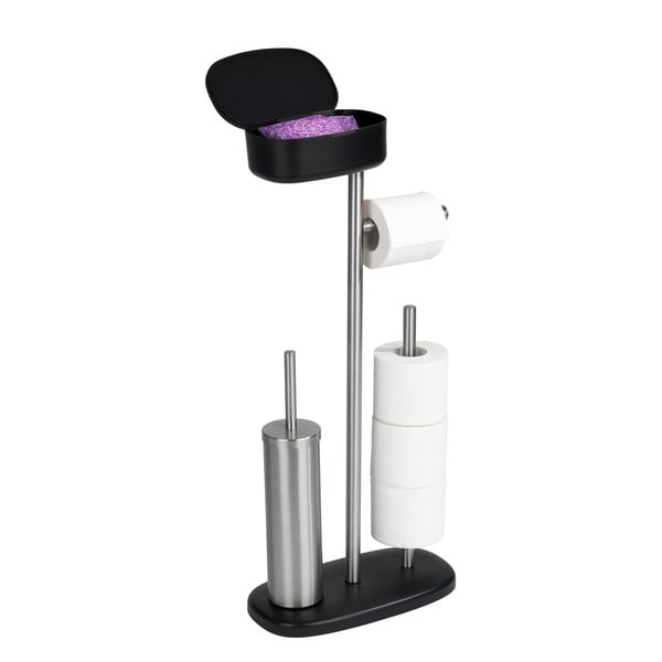 Nerezový toaletní stojan s poličkou Wenko Rivazza-image-3