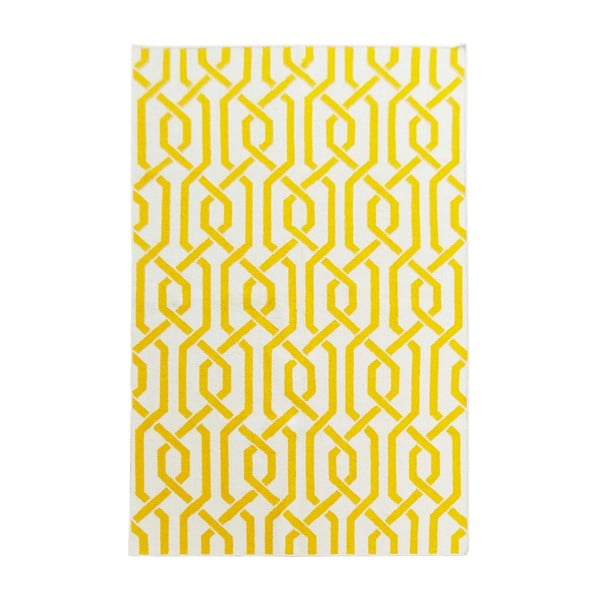 Žlutý vlněný koberec Bakero Camilla, 155 x 240 cm