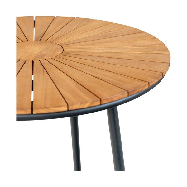 Kulatý zahradní jídelní stůl z teakového dřeva ø 130 cm Cleveland – House Nordic-image-4