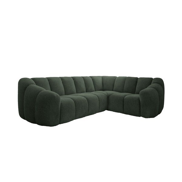 Tmavě zelená rohová pohovka (pravý roh/do L) Shell – Miuform
