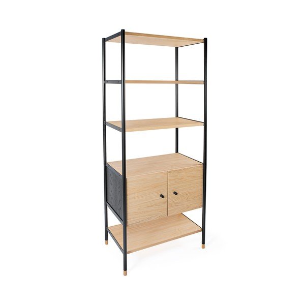 Černá knihovna v dekoru dubu 90x180 cm Jungend - Woodman-image-2