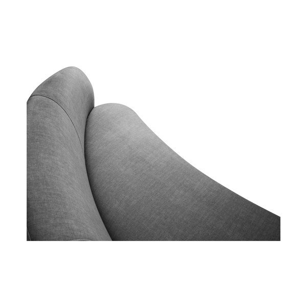 Šedá sametová asymetrická pohovka Mazzini Sofas Debbie, levá-image-4