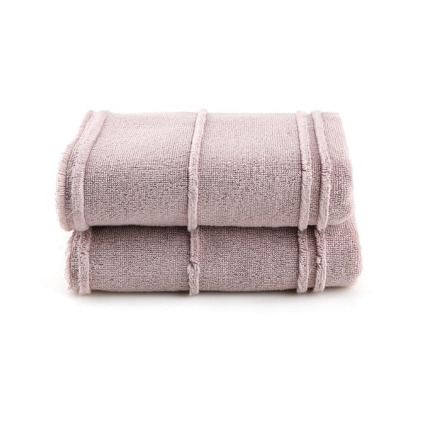 Růžové froté ručníky v sadě 2 ks 50x90 cm Arden – Foutastic-image-2
