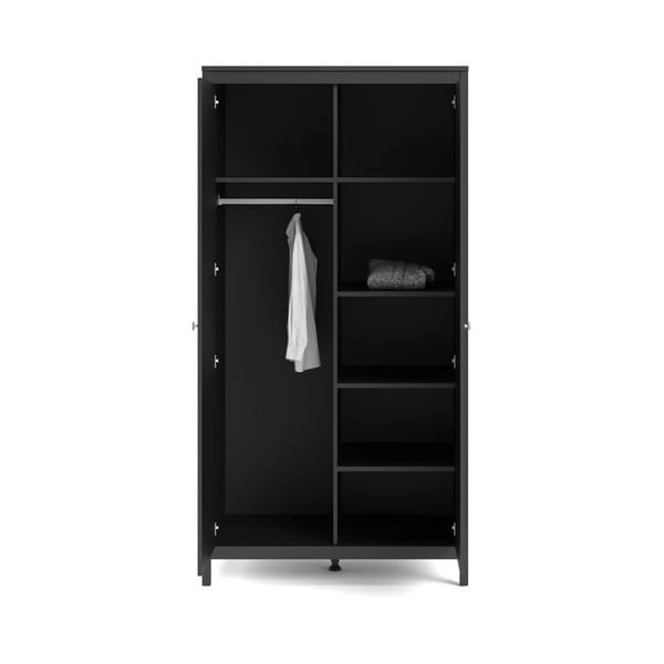 Černá šatní skříň 102x199 cm Madrid – Tvilum-image-4