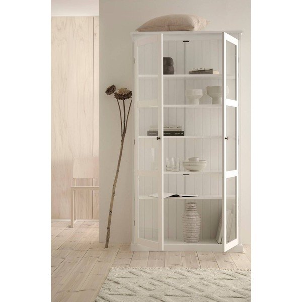 Bílá vitrína z MDF 98x193x34 cm Wilma – Ellos Home-image-2