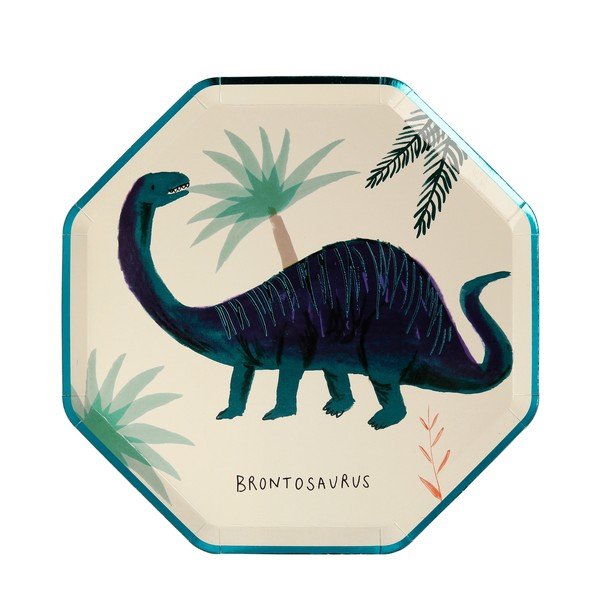 Papírové jednorázové tácky v sadě  8 ks Dinosaur Kingdom – Meri Meri-image-4
