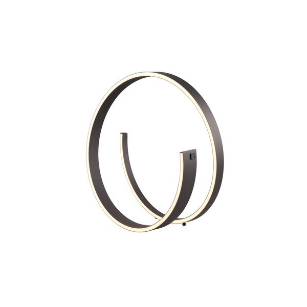 Černá LED stolní lampa s hlasovým ovládáním/s ovládáním pomocí mobilní aplikace s kovovým stínidlem (výška 45 cm) Cinardi – CINQUE-image-2