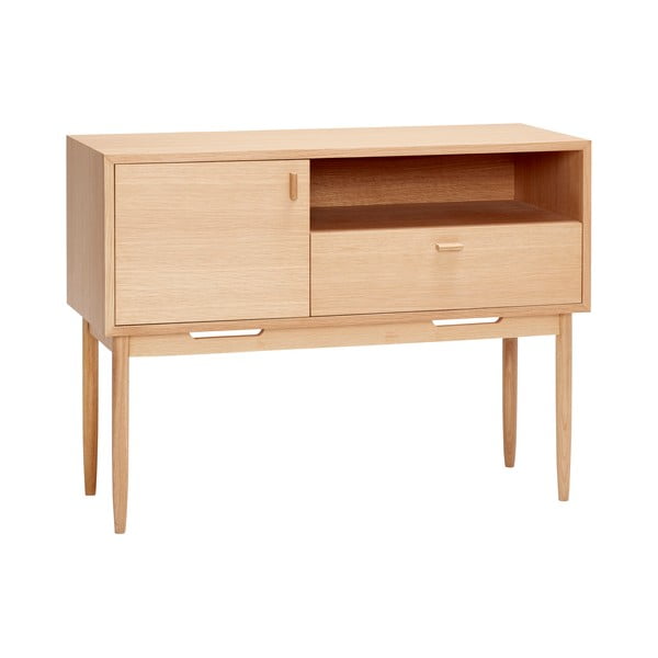 Vysoká komoda v dekoru dubu v přírodní barvě 100x75 cm Cube – Hübsch-image-1