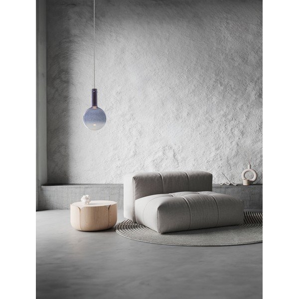 Modré skleněné LED stmívatelné závěsné svítidlo ø 25 cm Nostos – Nova Luce-image-1