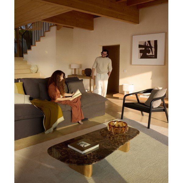 Černé dřevěné/bez čalounění křeslo Derile – Kave Home-image-1