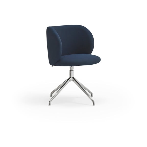 Tmavě modré čalouněné jídelní křeslo Mogi – Teulat