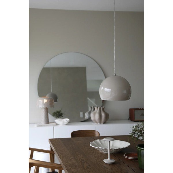 Šedobéžové závěsné svítidlo s kovovým stínidlem ø 28 cm Pop – Markslöjd-image-1