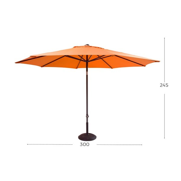 Oranžový zahradní slunečník Hartman Solar, ø 300 cm-image-1