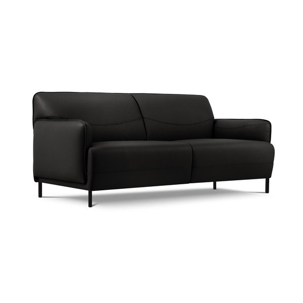 Černá kožená pohovka Windsor & Co Sofas Neso, 175 x 90 cm-image-2