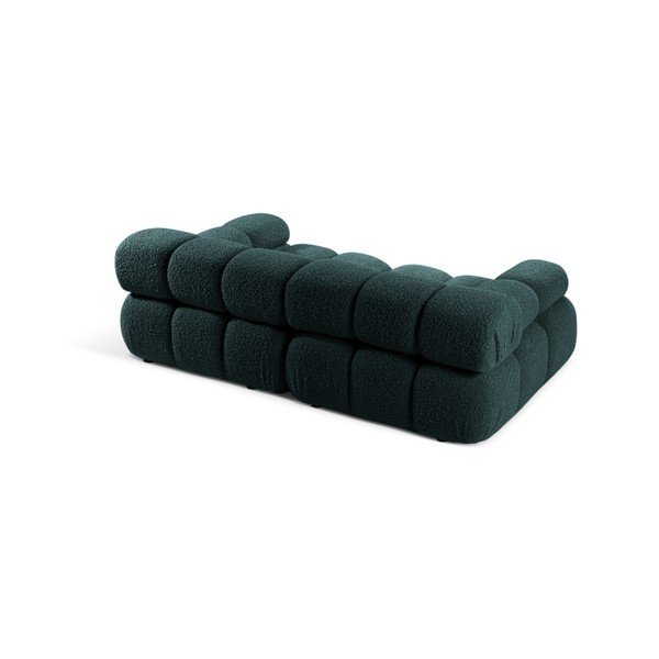 Modulární pohovka z textilie bouclé v petrolejové barvě 188 cm – Micadoni -image-2