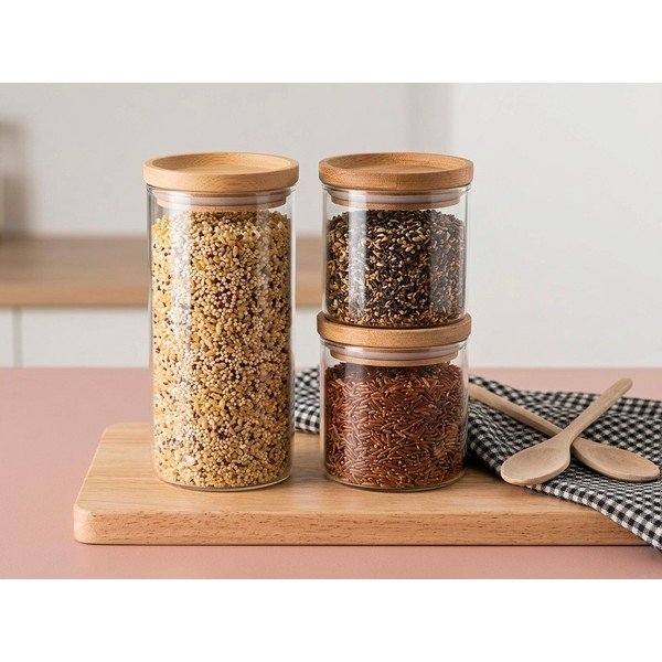 Sada skleněných dóz 3 ks Hermetic – Ego Dekor-image-1