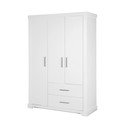 Bílá dětská šatní skříň 139x199 cm Maxi – Roba