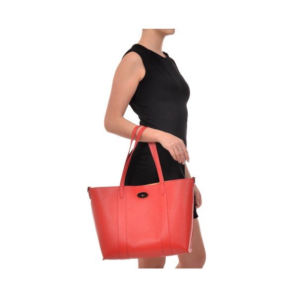 Červená kožená kabelka Carla Ferreri Gala Rosso-image-3