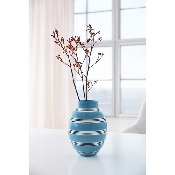 Modrá keramická váza Kähler Design Nuovo, výška 30 cm-image-3